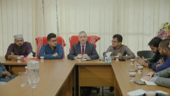 ডাকসু নেতৃবৃন্দের সাথে ইউরোপীয় ইউনিয়নের রাষ্ট্রদূতের সৌজন্য সাক্ষাৎ ও মতবিনিময়