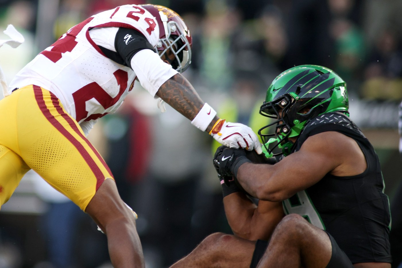USC football’s Christian Pierce, Kennedy Urlacher step up for depleted defense