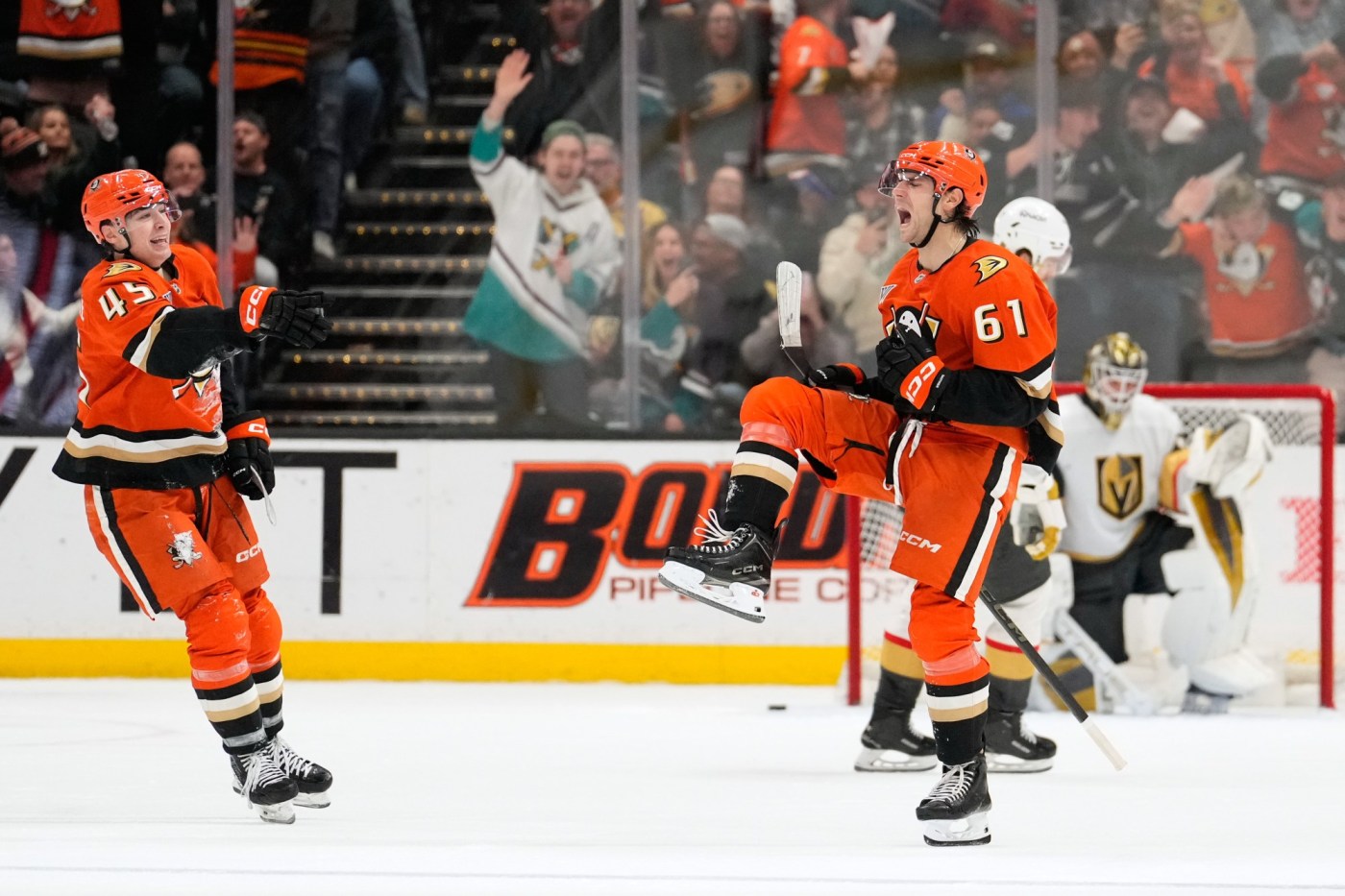 Cutter Gauthier’s OT goal lifts Ducks over Golden Knights
