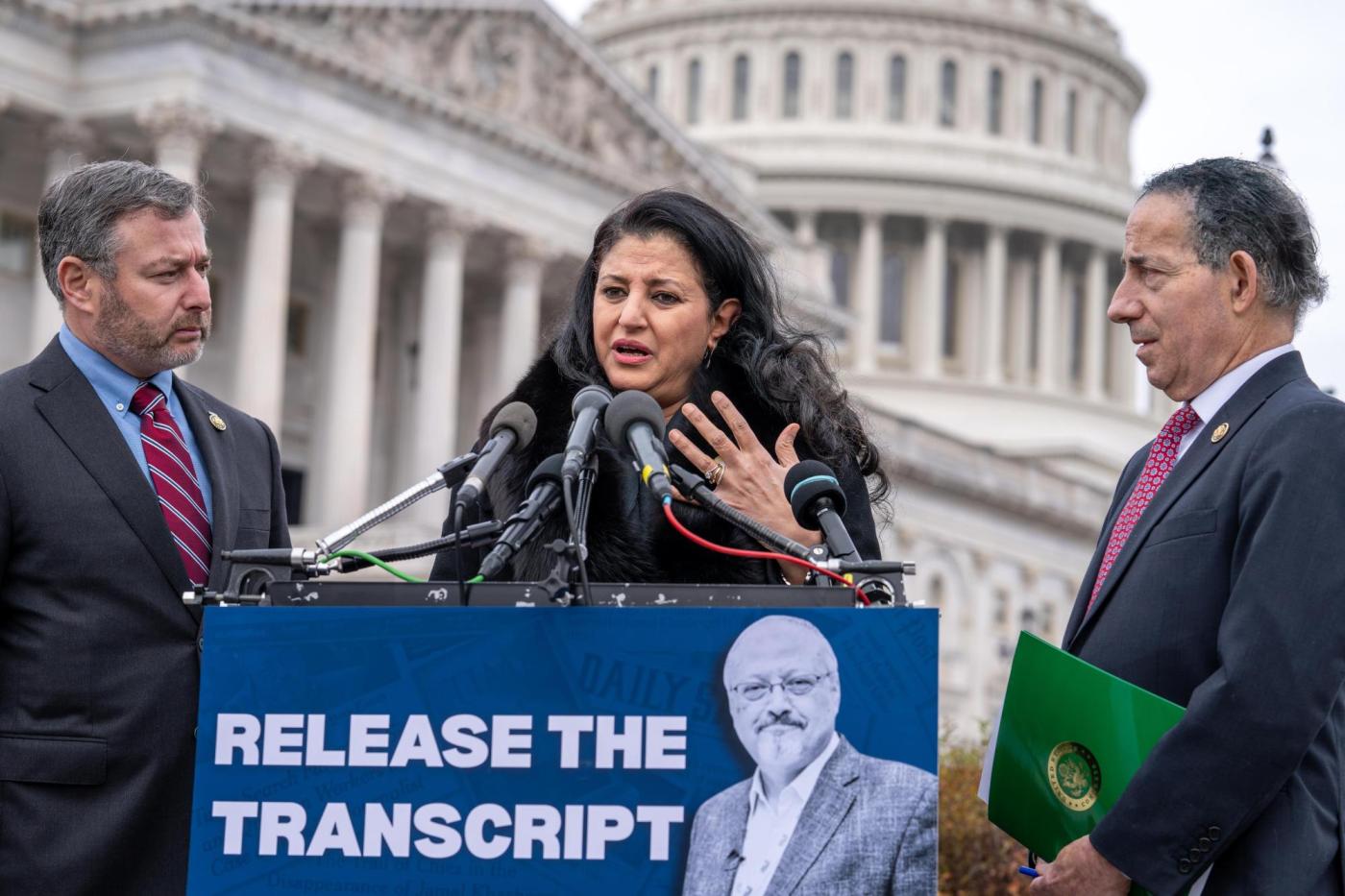 Kashoggi’s widow and Democrats demand release of a call transcript with Trump and Saudi crown prince