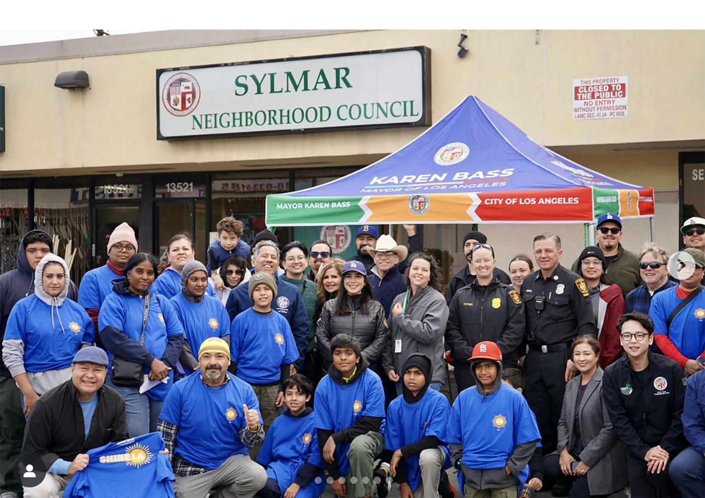 Volunteers in Sylmar hold a community day of service known as Shine LA 