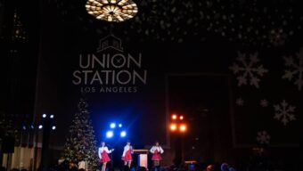 Singers, Santa and toy soldiers on stilts mark 10th annual tree lighting at Union Station